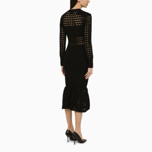 Alexander McQueen Black knitted midi dress - Img 2