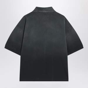 Alexander McQueen Faded effect black polo shirt in cotton - Img 2