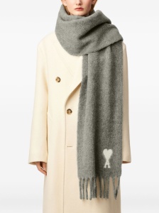 Ami Paris Ami De Coeur wool scarf - Img 2