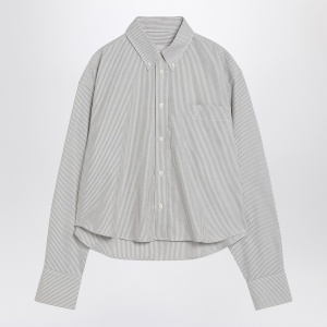 Ami Paris Striped Ami de Coeur cropped shirt