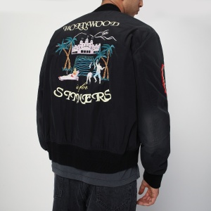 AMIRI Black cotton and nylon bomber jacket - Img 2