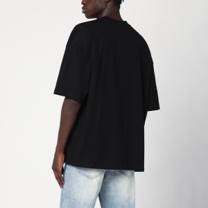AMIRI Black cotton T-shirt with logo patch - Img 2