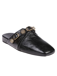 Balenciaga Cozy Cagole leather mules in black - Img 2