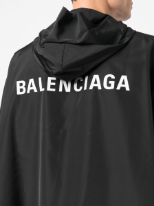 Balenciaga logo-print Hooded Windbreaker - Img 4
