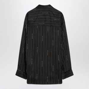 Balenciaga Pinstriped black button-down shirt - Img 2
