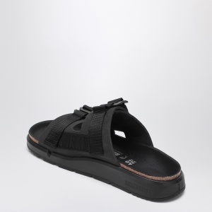 Birkenstock Shinjuku black leather and textile slipper - Img 2