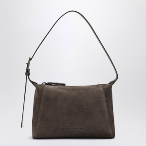 Brunello Cucinelli Brown Suede Bag with Monile