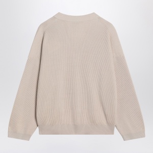 Brunello Cucinelli Butter-coloured cotton sweater - Img 2