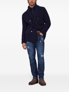 Brunello Cucinelli Distressed-finish straight-leg jeans - Img 4