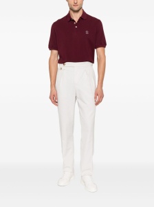 Brunello Cucinelli Embroidered cotton polo shirt - Img 2