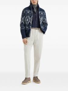 Brunello Cucinelli Jacquard zip-up cardigan - Img 3