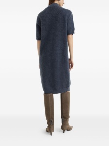 Brunello Cucinelli Mohair, virgin wool and cashmere knit dress with dazzling croc motif - Img 4