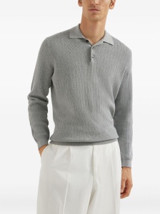 Brunello Cucinelli Rib-knit polo sweater - Img 4