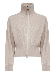 Brunello Cucinelli Ribbed zip-front sweater