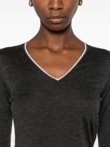 Brunello Cucinelli V-neck embellished sweater - Img 3