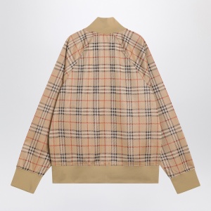 Burberry Beige sweatshirt with Check motif in jacquard - Img 2