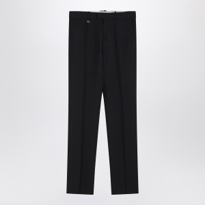 Burberry Classic navy blue wool blend trousers