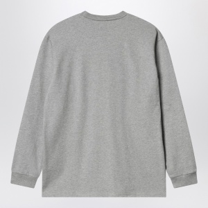 Carhartt WIP Grey L/S Heart Patch T-shirt - Img 2