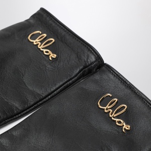 Chloé Iconic black leather gloves - Img 2
