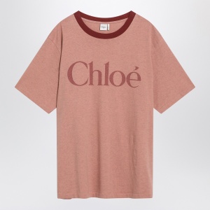 Chloé Pink cotton T-shirt with logo