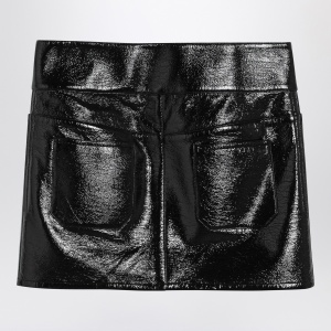 Courreges Courrèges Black Belted Vinyl Mini Skirt - Img 2