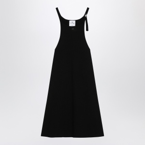Courreges Courrèges Black ribbed mini dress
