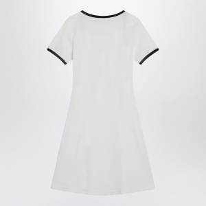 Courreges Courrèges Black/white mini dress in cotton - Img 2