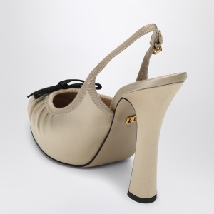 Dolce & Gabbana Dolce&Gabbana Cream satin high slingback - Img 2