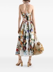 Dolce & Gabbana Flower print cotton midi skirt - Img 3