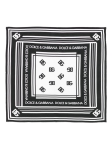 Dolce & Gabbana logo-pattern silk scarf