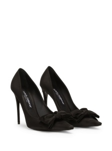 Dolce & Gabbana Satin pumps with bow detail - Img 4