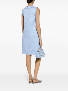 Dolce & Gabbana Sleeveless raschel tweed dress with DG logo - Img 2
