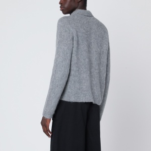 Dries Van Noten Grey alpaca and wool blend cardigan - Img 2