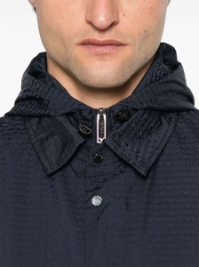 Emporio Armani Blouson with internal nylon bib jacquard all-over lettering - Img 3