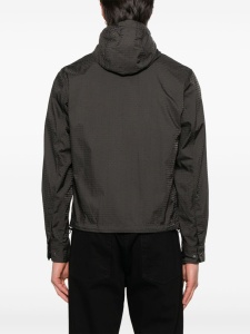Emporio Armani Blouson with internal nylon bib jacquard all-over lettering - Img 2