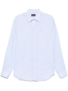 Emporio Armani logo-embroidered long-sleeve shirt