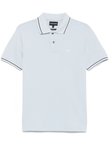 Emporio Armani logo print cotton polo