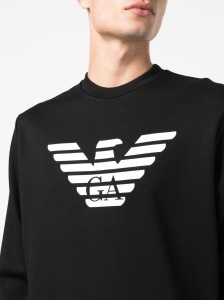 Emporio Armani Modal-blend sweatshirt with logo print - Img 3