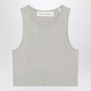 Fear of God Essentials Ribbed greige cropped top