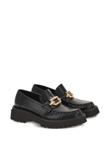 Ferragamo Gancini-buckle Leather Loafers - Img 2