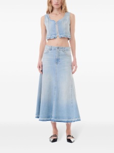 Ganni Flared denim skirt - Img 4