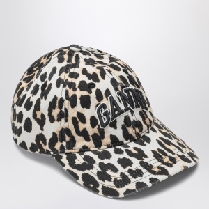 GANNI Leopard-print canvas baseball cap - Img 2