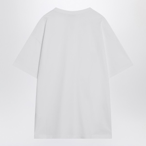 Givenchy White cotton T-shirt with logo patch - Img 2