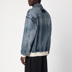 Golden Goose Bomber blue washed effect in denim - Img 2