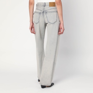 HAIKURE Wide pearl grey washed effect jeans - Img 2