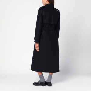 Harris Wharf London Navy blue wool wrap coat - Img 2