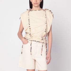 ISABEL MARANT Top Zohra écru in cotton