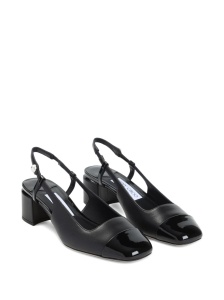 Jimmy Choo Elisa Sling Back 45 Patent and Nappa Leather Pumps - Img 3