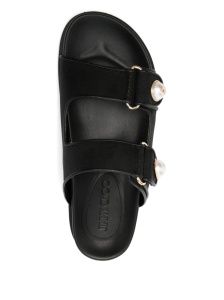 Jimmy Choo Fayence Sandal Low leather sandals with pearls - Img 4