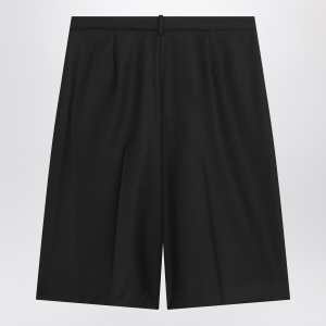 LouLou De Saison Bermuda in black virgin wool - Img 2